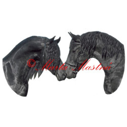 Samolepka fríský kůň