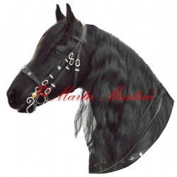Samolepka fríský kůň, koně - archiv