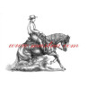 Autorský tisk quarter horse, slide stop, western