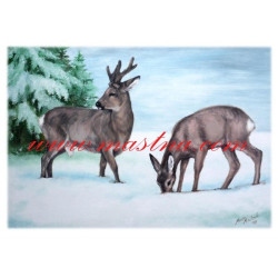 Autorský tisk srnčí zvěř