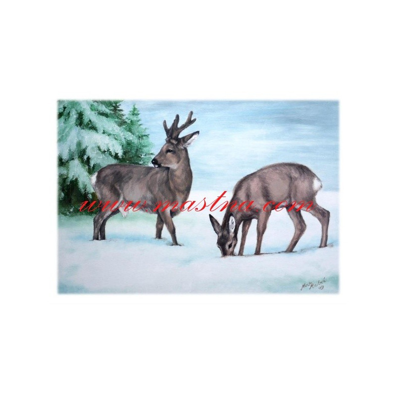 Autorský tisk srnčí zvěř