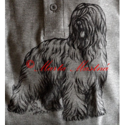 Malovaný textil briard