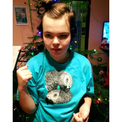 Malované tričko papoušek žako