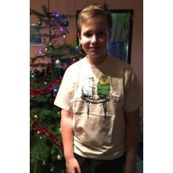 Malované tričko papoušek andulka