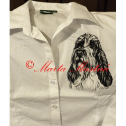 Malované košile vendéský baset