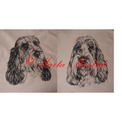 Malované polštářky vendéský baset