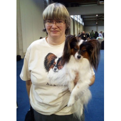 Malované tričko papilon