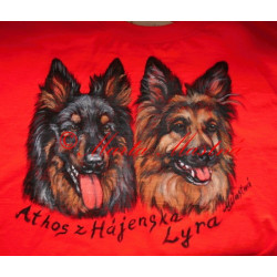 Malované tričko chodský pes