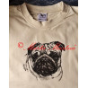 Malované tričko a taška mops