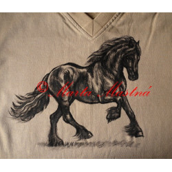 Malované tričko kůň