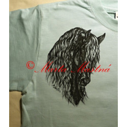 Malované tričko kůň