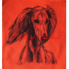 Malované tričko chrt saluki