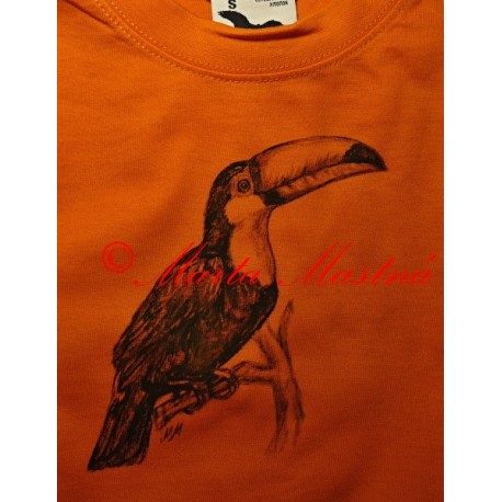 Malované tričko tukan
