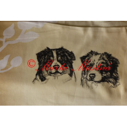 Malované tričko a povlečení australský ovčák