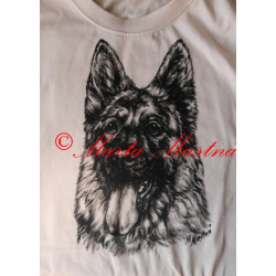 Malovaná mikina a trička německý ovčák