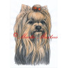 Autorský tisk jorkšír teriér
