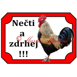 Tabulka kohout, drůbež
