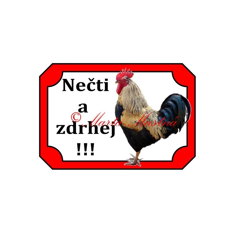 Tabulka kohout, drůbež