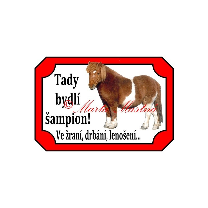 Tabulka kůň shetland pony