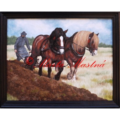Portrét oráče s jeho koňmi