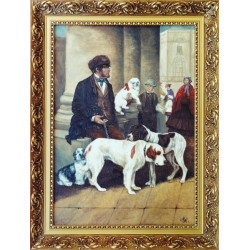 Kopie starého obrazu ,,Obchodník se psy"