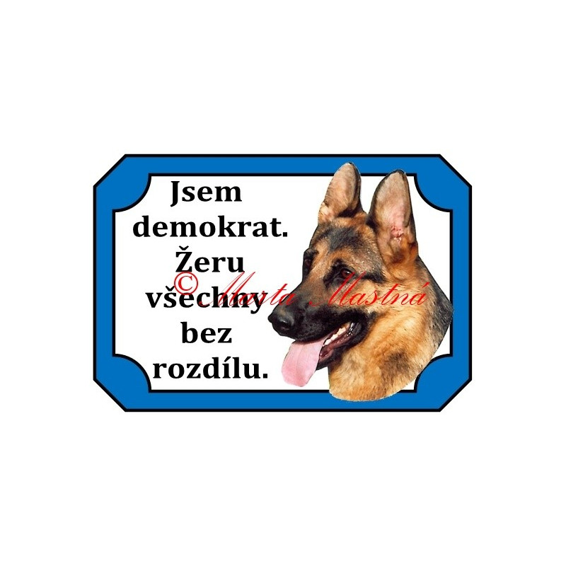 Tabulka německý ovčák