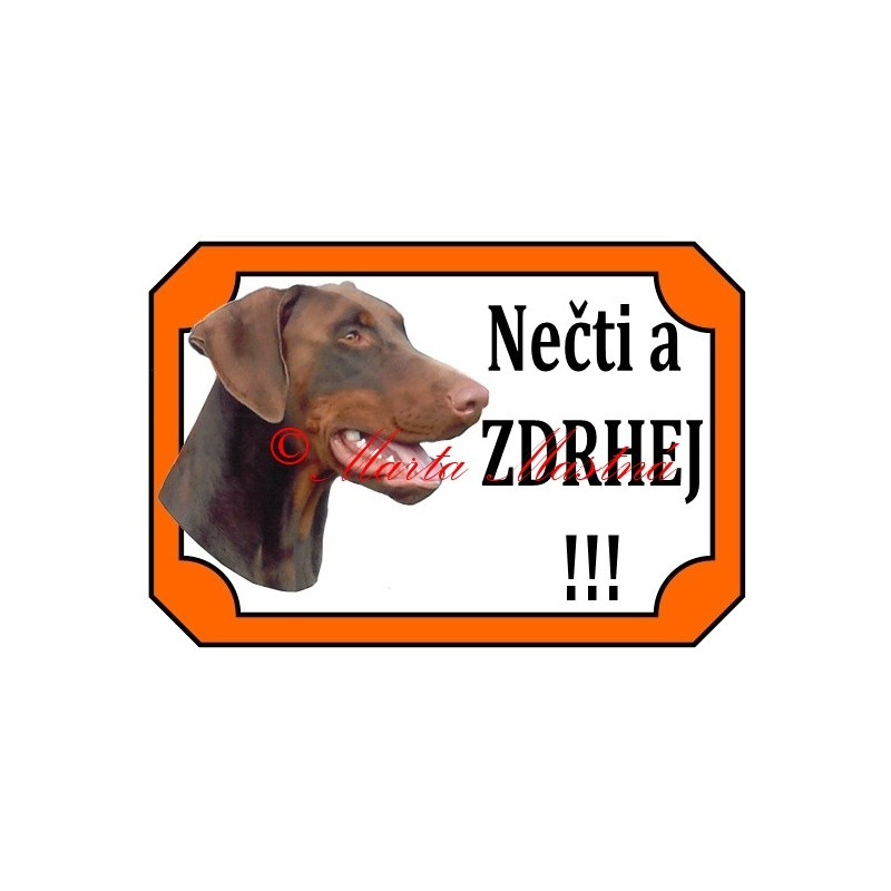 Tabulka dobrman hnědý