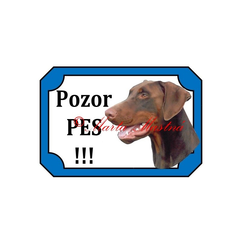 Tabulka dobrman hnědý