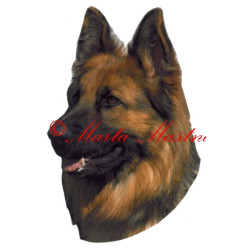 Samolepka německý ovčák dlouhosrstý