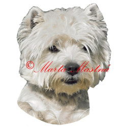 Samolepka vestík, west highland teriér