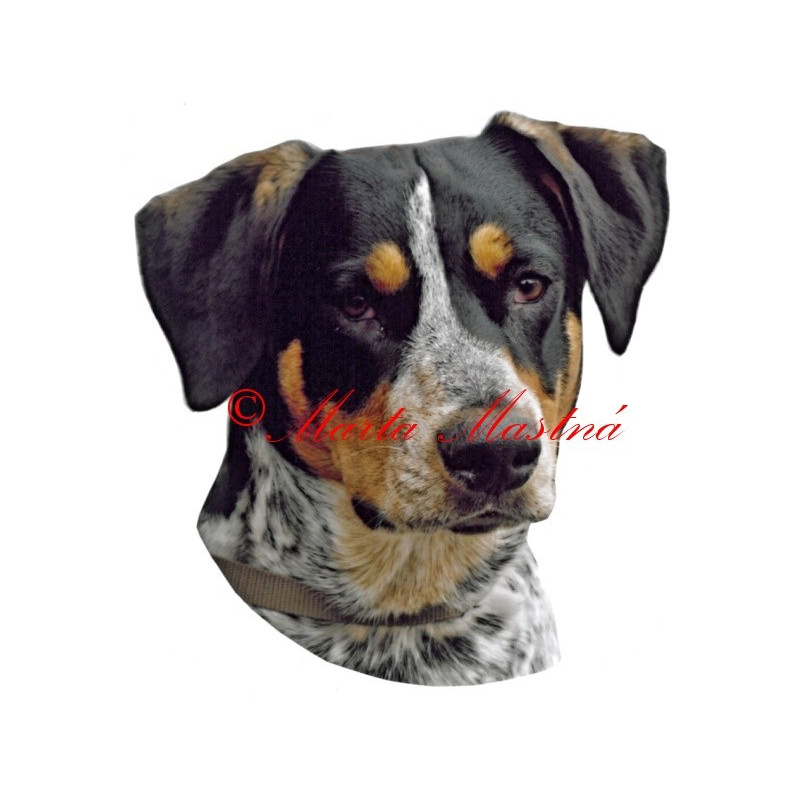 Samolepka český strakatý pes