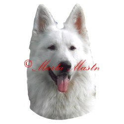 Samolepka býlý švýcarský ovčák