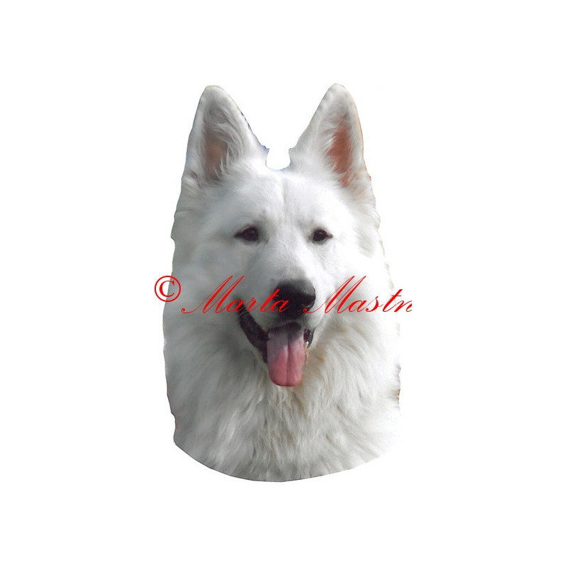 Samolepka býlý švýcarský ovčák