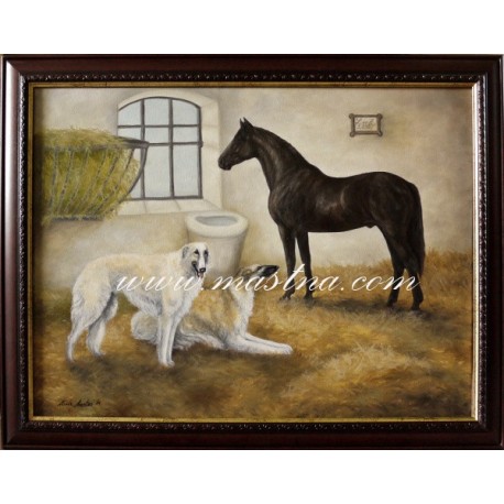 Obraz ve starém stylu s konkrétními zvířaty