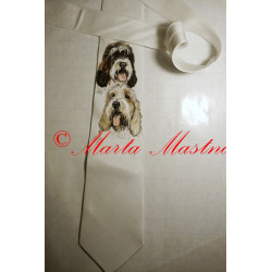 Hedvábná kravata vendéský baset