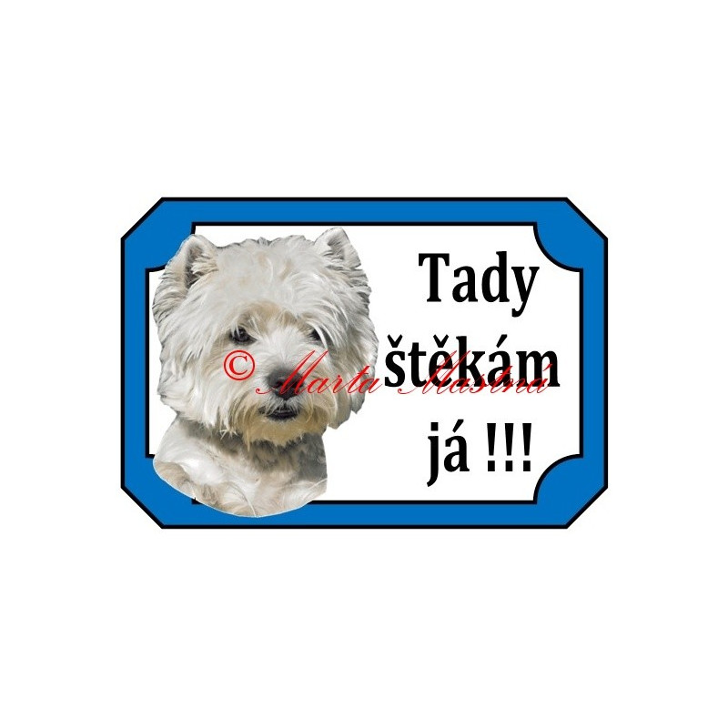 Tabulka vestík, vesthajlend, west highland teriér