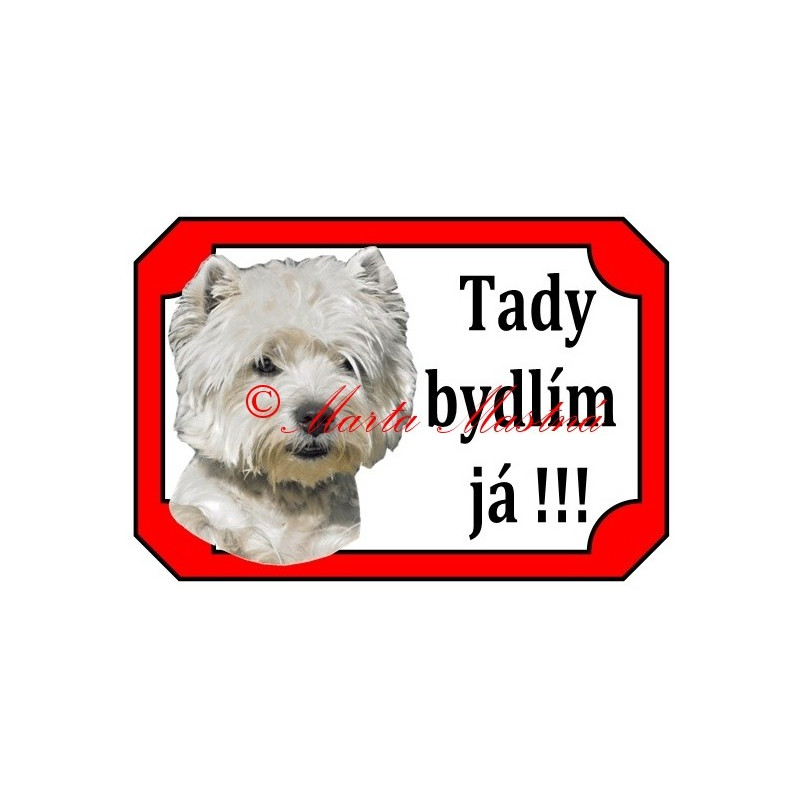 Tabulka vestík, vesthajlend, west highland teriér