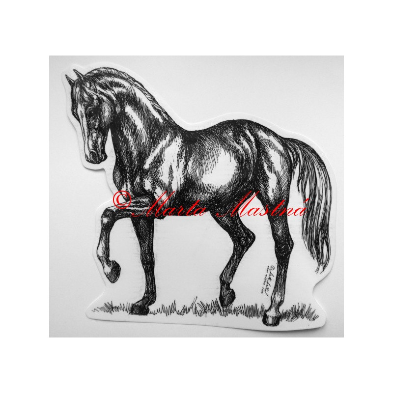 Samolepka kůň teplokrevník