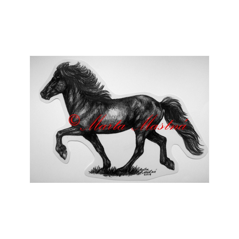 Samolepka kůň islandský, tolt