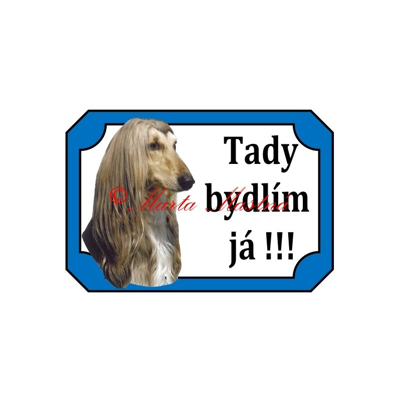 Tabulka afghánský chrt