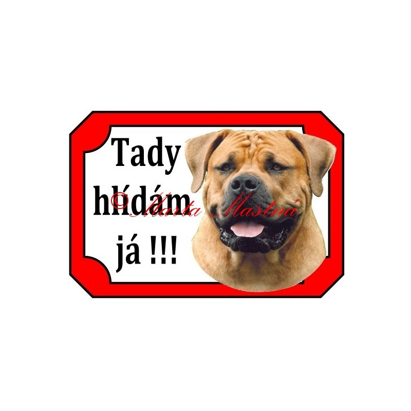 Tabulka búrský buldok, burbul, boerboel