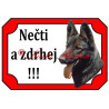 Tabulka německý ovčák