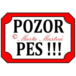 Tabulka pozor pes