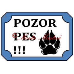 Tabulka pozor pes