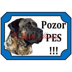 Tabulka kanárská doga, presa canario