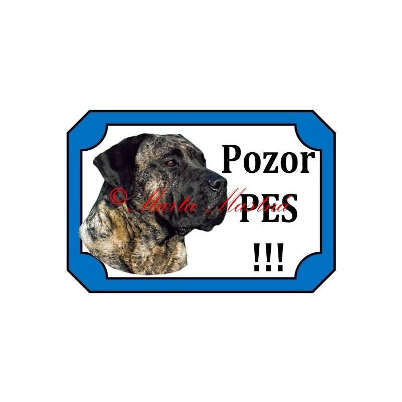 Tabulka kanárská doga, presa canario