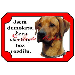 Tabulka ridžbek, rhodesian ridgeback