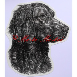 Samolepka německý ohař dlouhosrstý - malá