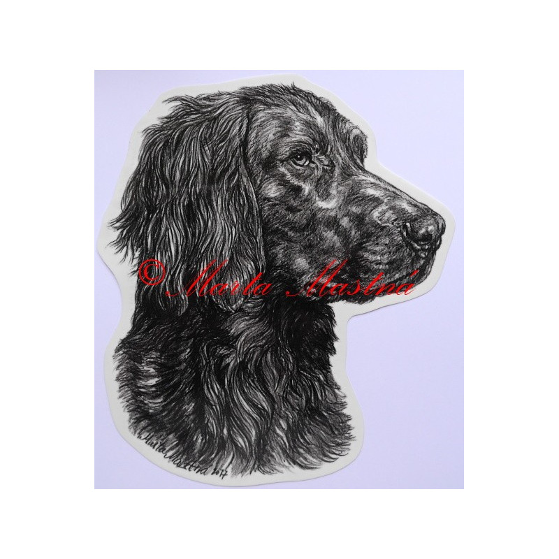 Samolepka německý ohař dlouhosrstý - malá