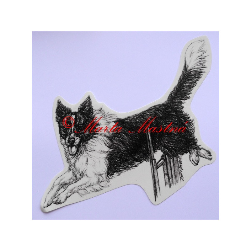 Samolepka border kolie agility - malá